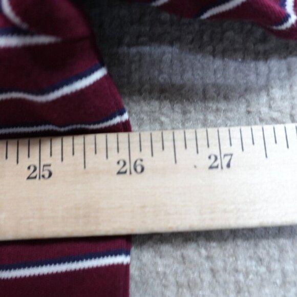 Polo Ralph Lauren Mens Polo Shirt 2XL Red Burgundy Striped Recent - Picture 8 of 12